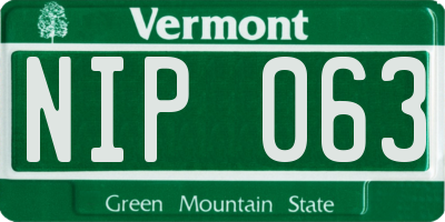VT license plate NIP063