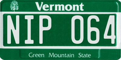 VT license plate NIP064