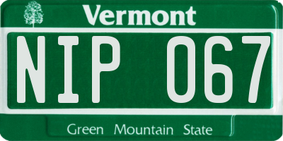 VT license plate NIP067
