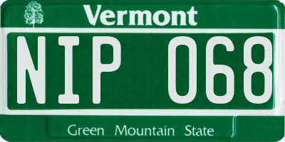 VT license plate NIP068