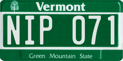 VT license plate NIP071