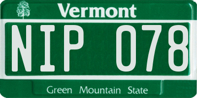 VT license plate NIP078