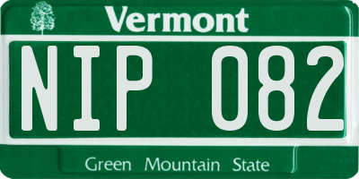 VT license plate NIP082