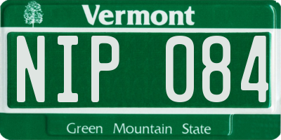 VT license plate NIP084