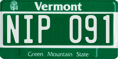 VT license plate NIP091