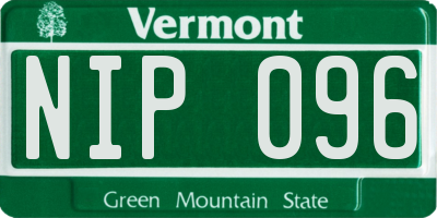 VT license plate NIP096