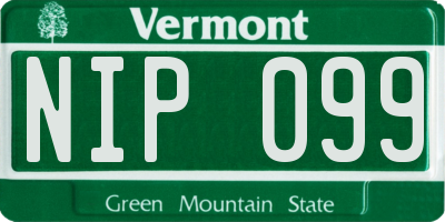 VT license plate NIP099
