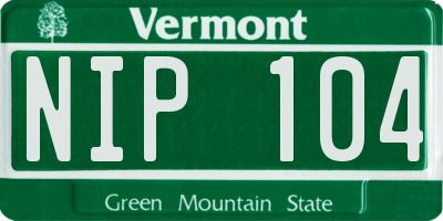 VT license plate NIP104