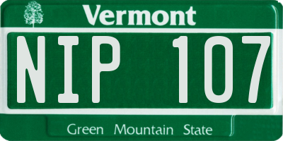 VT license plate NIP107
