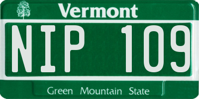 VT license plate NIP109