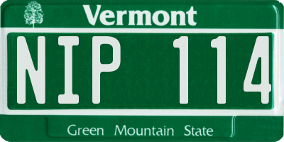 VT license plate NIP114