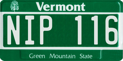 VT license plate NIP116