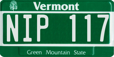 VT license plate NIP117