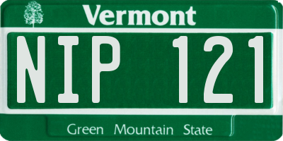 VT license plate NIP121