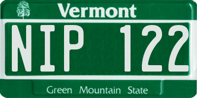 VT license plate NIP122