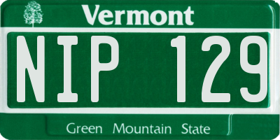 VT license plate NIP129