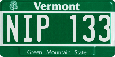 VT license plate NIP133