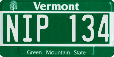 VT license plate NIP134