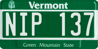 VT license plate NIP137