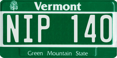 VT license plate NIP140