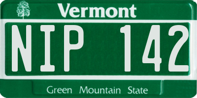 VT license plate NIP142