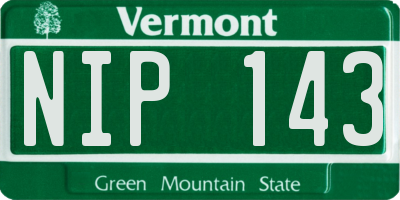 VT license plate NIP143