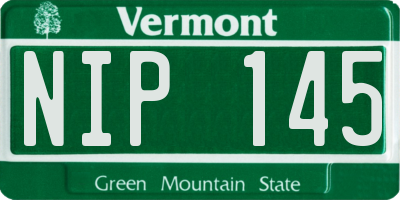 VT license plate NIP145