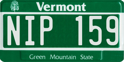 VT license plate NIP159
