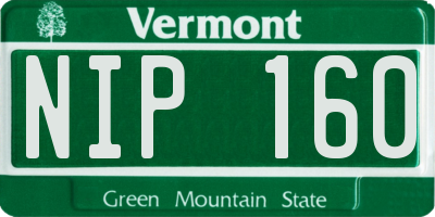 VT license plate NIP160