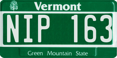 VT license plate NIP163