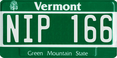 VT license plate NIP166