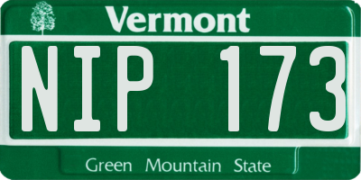 VT license plate NIP173