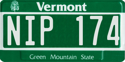 VT license plate NIP174