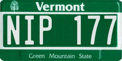 VT license plate NIP177