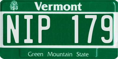 VT license plate NIP179