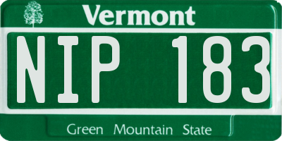 VT license plate NIP183