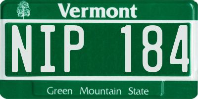 VT license plate NIP184