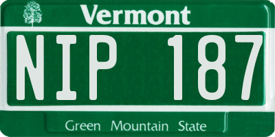 VT license plate NIP187