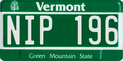 VT license plate NIP196