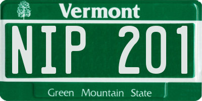 VT license plate NIP201