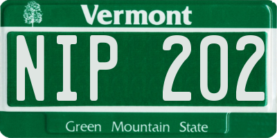 VT license plate NIP202
