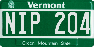 VT license plate NIP204