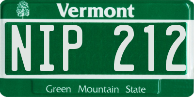 VT license plate NIP212