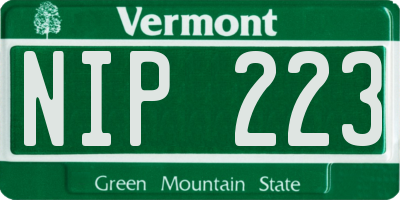 VT license plate NIP223