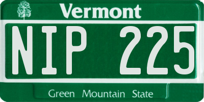 VT license plate NIP225