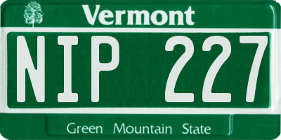 VT license plate NIP227