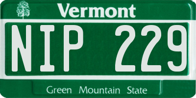 VT license plate NIP229