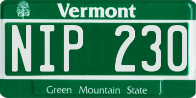VT license plate NIP230
