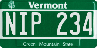VT license plate NIP234
