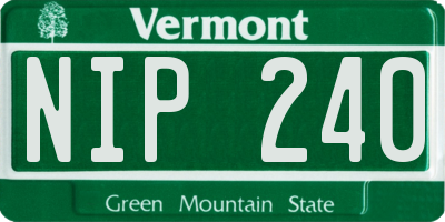 VT license plate NIP240